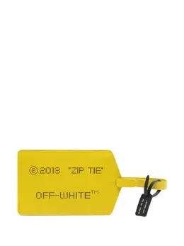 Off-White: Жёлтый клатч Zip Tie