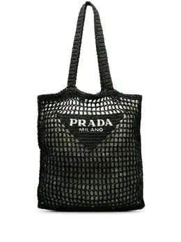 Prada Pre-Owned: Чёрная сумка-шоппер 