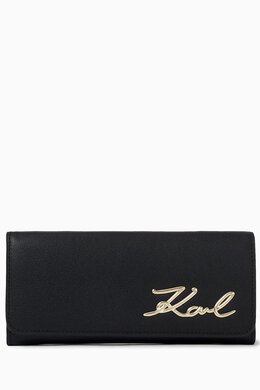 Karl Lagerfeld: Чёрный кошелёк K/Signature