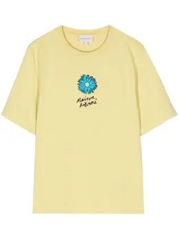 Maison Kitsuné: Футболка с цветочным принтом 