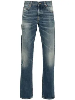 Saint Laurent: Голубые джинсы 