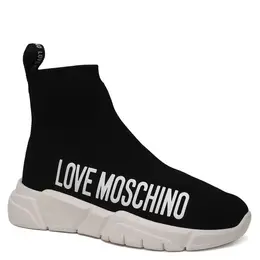 Love Moschino: Чёрные кроссовки 