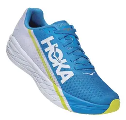 Hoka: Голубые кроссовки 