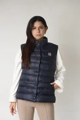 Moncler: Синий жилет  Liane