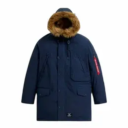 ALPHA INDUSTRIES: Синий пуховик