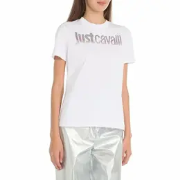 Just Cavalli: Белая футболка 