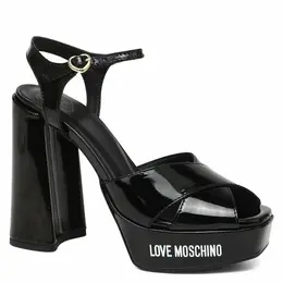 LOVE MOSCHINO: Чёрные босоножки 