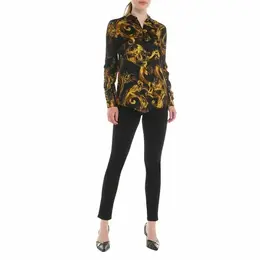 Versace Jeans Couture: Чёрная блуза 