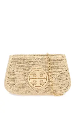 Tory Burch: Бежевый клатч Borse