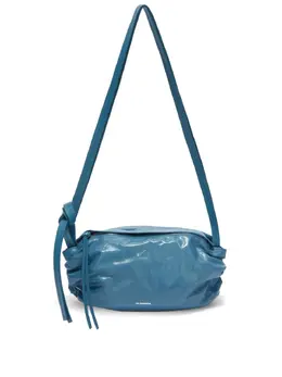 Jil Sander: Голубая сумка через плечо  Drawstring
