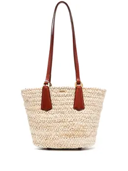 Max Mara: Бежевая сумка-шоппер 