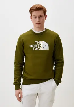 The North Face: Свитшот цвета хаки 