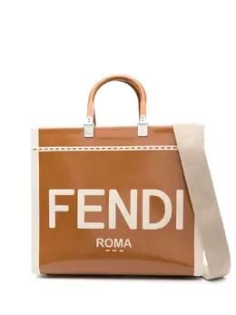 FENDI: Сумка-шоппер с принтом 