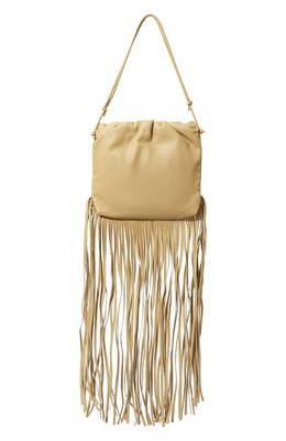 Bottega Veneta: Бежевая сумка  Fringe Pouch