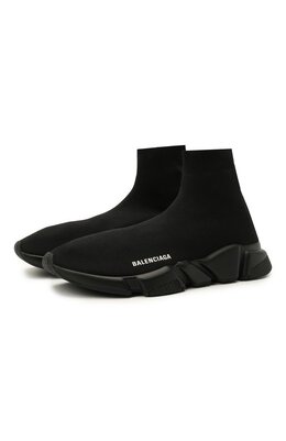 Balenciaga: Чёрные кроссовки  Speed