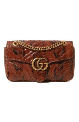 Gucci: Коричневая сумка GG Marmont