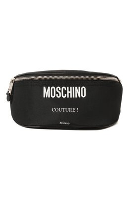 Moschino: Чёрная поясная сумка 