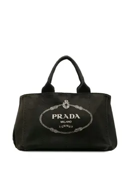 Prada Pre-Owned: Чёрная сумка-шоппер