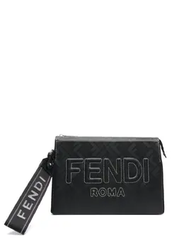 FENDI: Чёрный клатч 