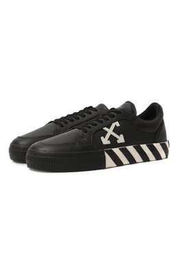 Off-White: Чёрные кеды  Vulcanized