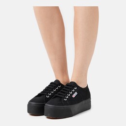 Superga: Чёрные кроссовки 