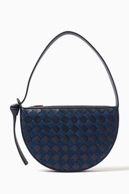 Bottega Veneta: Двухцветная сумка Intrecciato