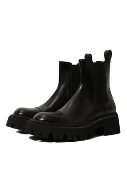 Balenciaga: Чёрные ботинки  Tractor