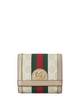 Gucci: Бежевый кошелёк  Ophidia