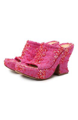 Bottega Veneta: Розовые сабо  Wedge