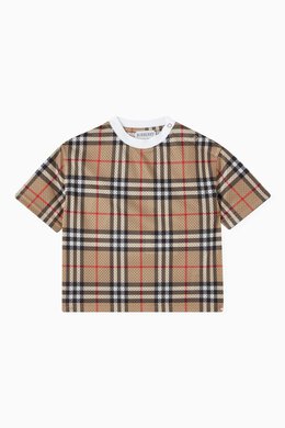 Burberry: Винтажная футболка Vintage Check