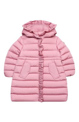 Moncler: Розовое пальто 