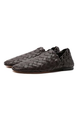 Bottega Veneta: Коричневые мокасины 