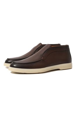 Santoni: Тёмные ботинки 