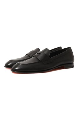 Santoni: Чёрные лоферы 