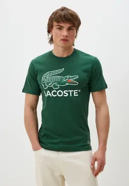 Lacoste: Зелёная футболка 