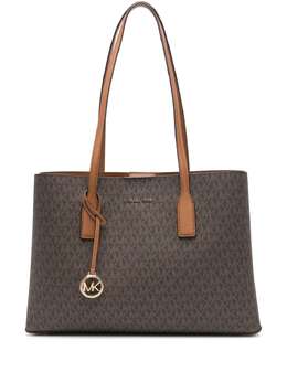 Michael Michael Kors: Коричневая сумка-шоппер 