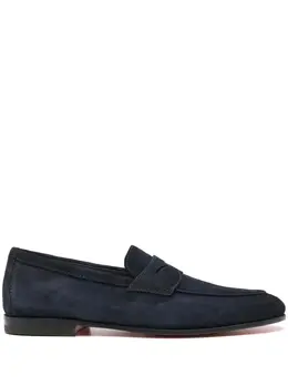 Santoni: Голубые туфли 