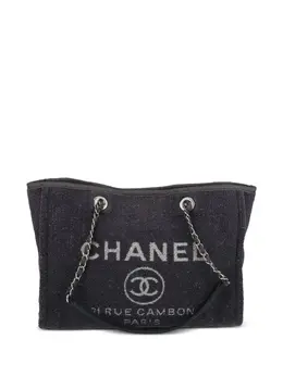 CHANEL Pre-Owned: Синяя сумка-шоппер