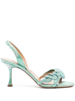 Aquazzura: Зелёные сандалии 