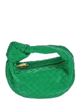 Bottega Veneta: Зелёная сумка Mini Jodie