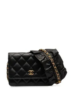 CHANEL Pre-Owned: Чёрный кошелёк 