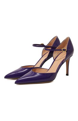 Gianvito Rossi: Фиолетовые туфли  Ribbon 85