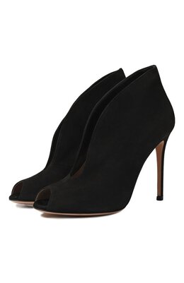 Gianvito Rossi: Чёрные ботинки  Vamp