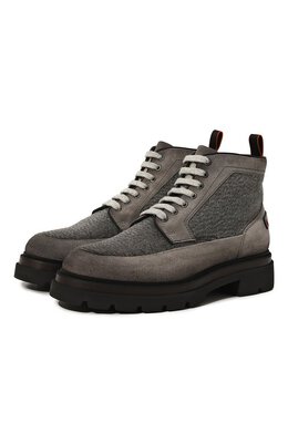 Santoni: Серые ботинки 