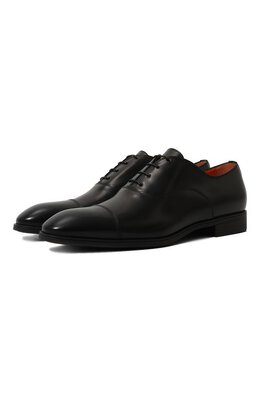 Santoni: Чёрные туфли 