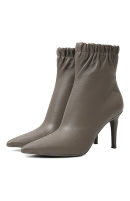 Gianvito Rossi: Серые ботинки 