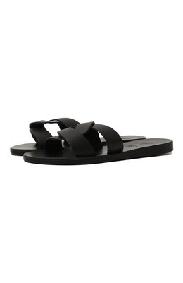 Ancient Greek Sandals: Чёрные шлёпанцы Desmos