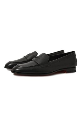 Santoni: Чёрные лоферы 