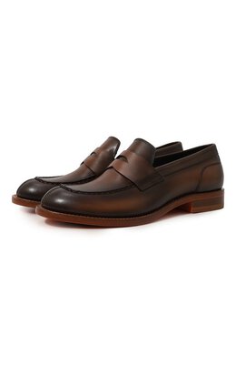 Santoni: Коричневые лоферы 