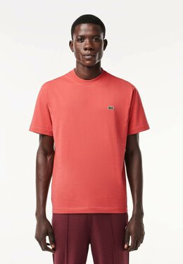 Lacoste: Розовая футболка 